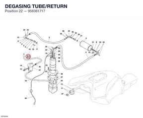 DEGASING TUBE/RETURN 958361717 diagram position