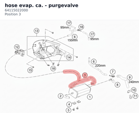 Diagram preview: hose evap. ca. - purgevalve (64115022000)
