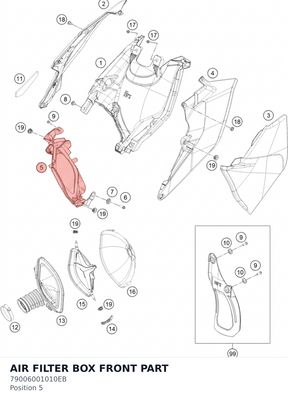 Diagram preview: AIR FILTER BOX FRONT PART (79006001010EB)
