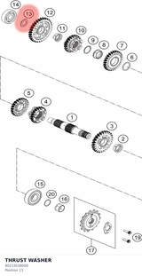 Diagram preview: THRUST WASHER (90233038000)