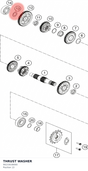 Diagram preview: THRUST WASHER (90233038000)