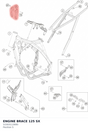 Diagram preview: ENGINE BRACE 125 SX (51503113000)