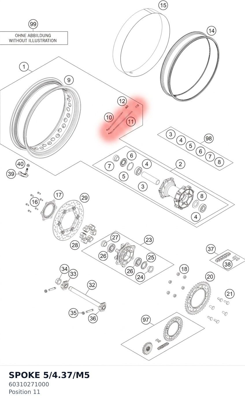 Diagram preview: SPOKE 5/4.37/M5 (60310271000)