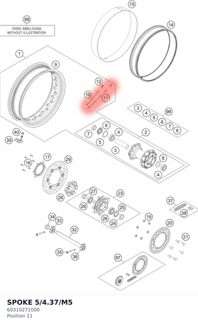 Diagram preview: SPOKE 5/4.37/M5 (60310271000)