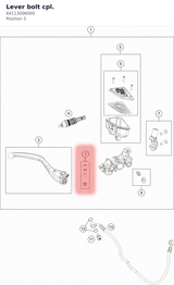 Diagram preview: Lever bolt cpl. (64113006000)