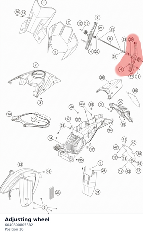 Diagram preview: Adjusting wheel (60408008053B2)