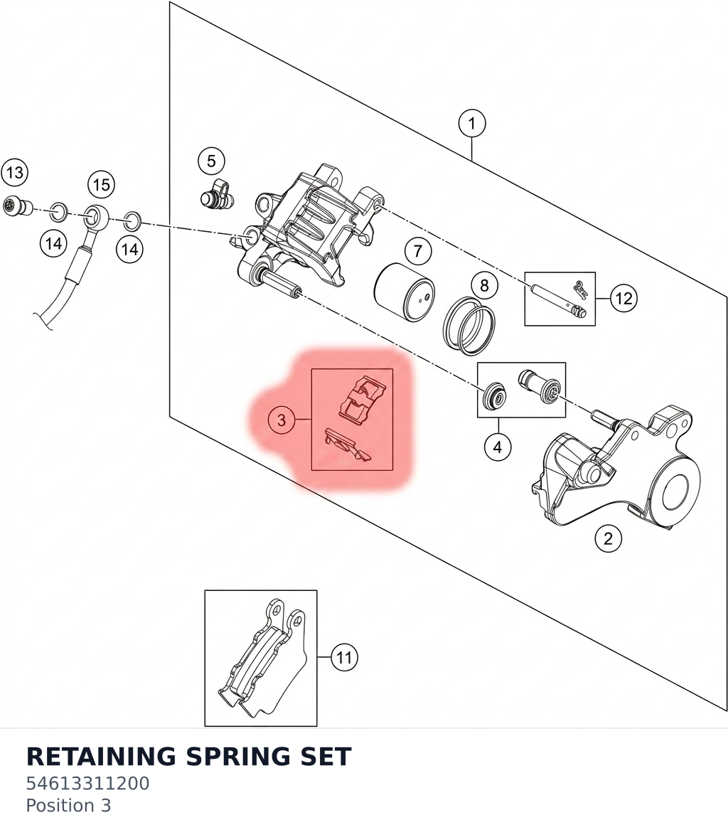 Diagram preview: RETAINING SPRING SET (54613311200)