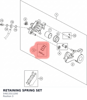 Diagram preview: RETAINING SPRING SET (54613311200)