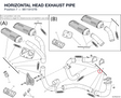 HORIZONTAL HEAD EXHAUST PIPE 96119107B diagram position