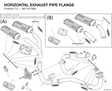 HORIZONTAL EXHAUST PIPE FLANGE 96119708B diagram position