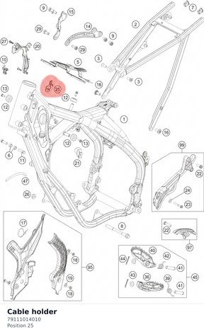 Diagram preview: Cable holder (79111014010)