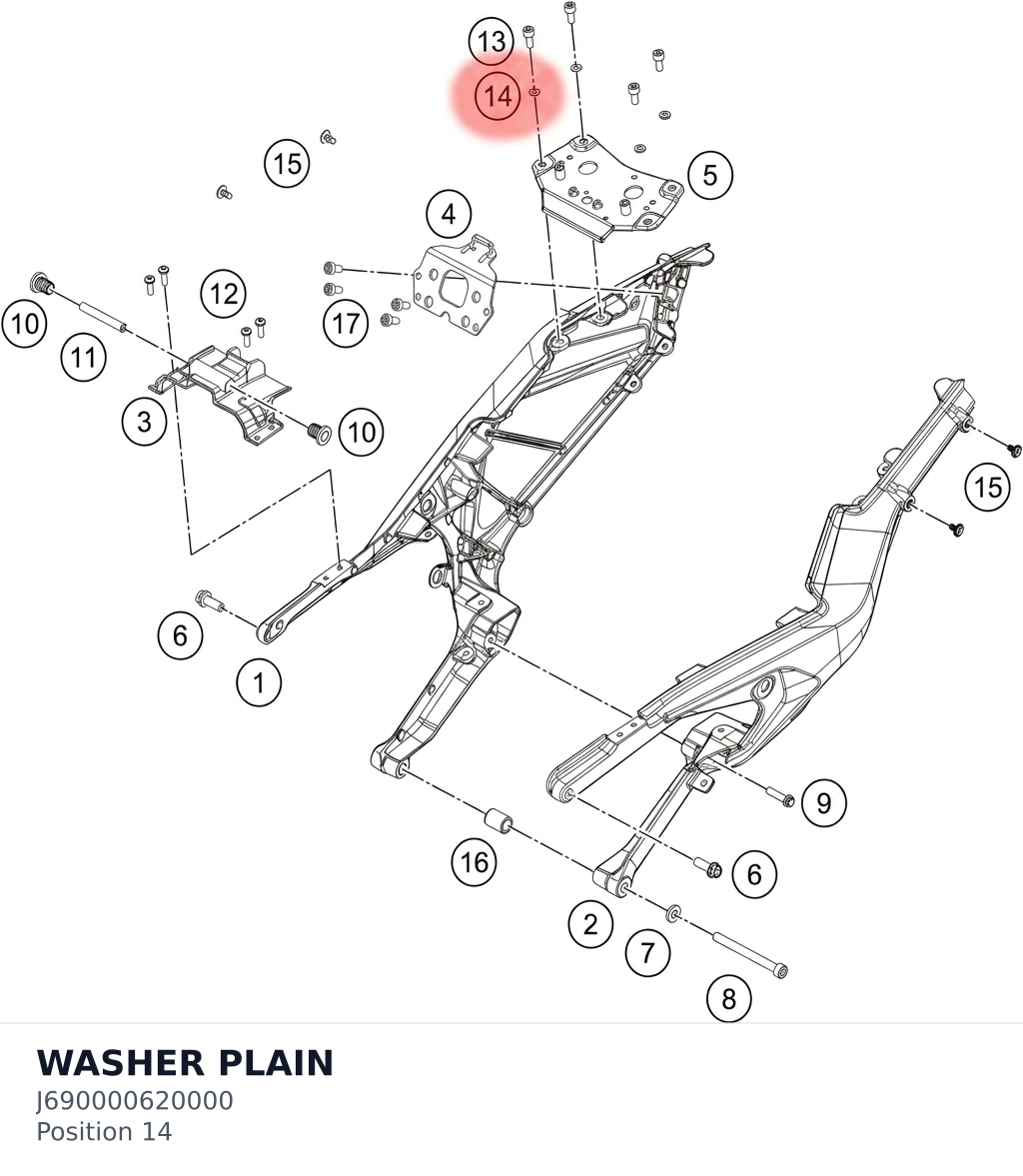 Diagram preview: WASHER PLAIN (J690000620000)