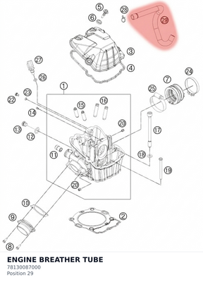 Diagram preview: ENGINE BREATHER TUBE (78130087000)