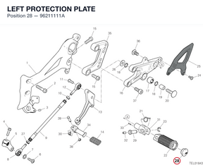 LEFT PROTECTION PLATE 96211111A diagram position
