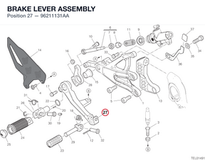 BRAKE LEVER ASSEMBLY 96211131AA diagram position
