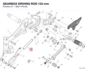 GEARBOX DRIVING ROD 133 mm 96211191AA diagram position