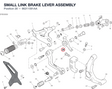 SMALL LINK BRAKE LEVER ASSEMBLY 96211591AA diagram position