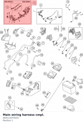 Diagram preview: Main wiring harness cmpl. (A64111075033)
