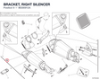 BRACKET, RIGHT SILENCER