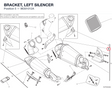 BRACKET, LEFT SILENCER