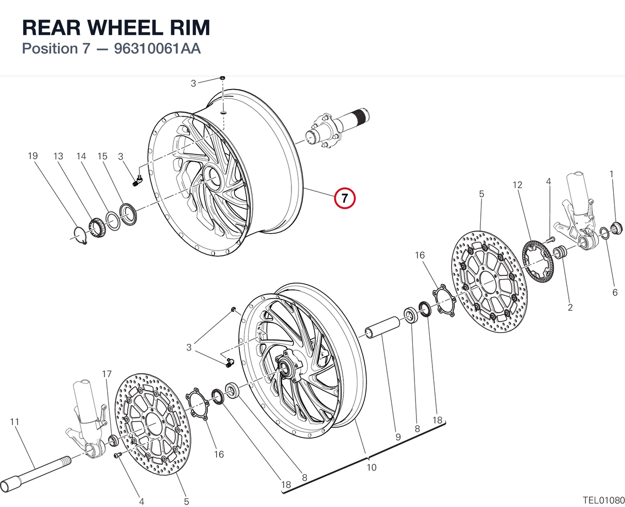 REAR WHEEL RIM