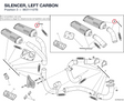 SILENCER, LEFT CARBON 96311107B diagram position