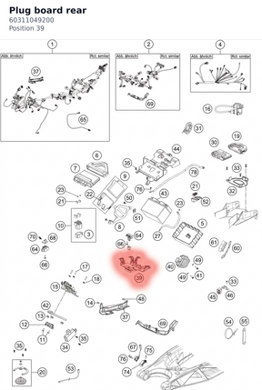 Diagram preview: Plug board rear (60311049200)