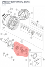 Diagram preview: SPROCKET SUPPORT CPL. SILVER (7501005004491)