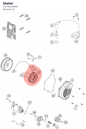 Diagram preview: Stator (51739104000)