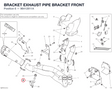 BRACKET EXHAUST PIPE BRACKET FRONT 96412811A diagram position