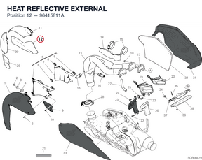 HEAT REFLECTIVE EXTERNAL 96415811A diagram position