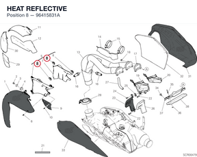 HEAT REFLECTIVE 96415831A diagram position