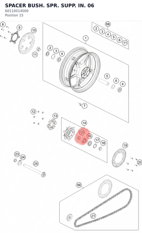 Diagram preview: SPACER BUSH. SPR. SUPP. IN. 06 (60110014000)