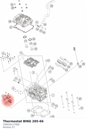 Diagram preview: Thermostat BING 205-66 (C90035117000)