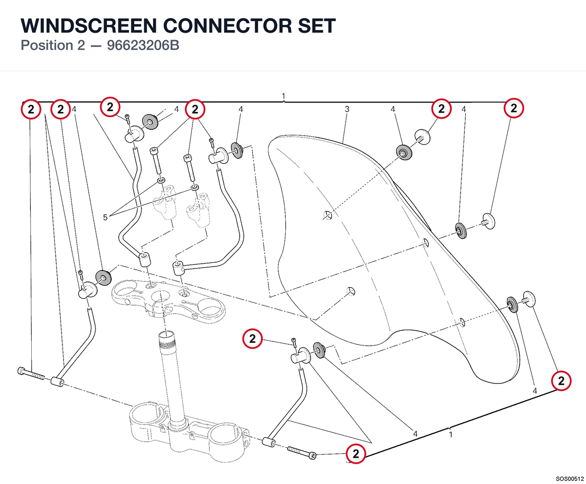 WINDSCREEN CONNECTOR SET
