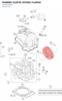 Diagram preview: RUBBER SLEEVE INTAKE FLANGE (75036144000)