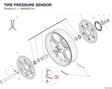 TIRE PRESSURE SENSOR 96680672A diagram position