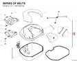 SERIES OF BELTS 96700810A diagram position