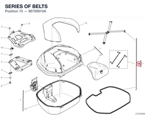 SERIES OF BELTS 96700810A diagram position
