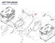 LEFT PAD (REAR) 96710661A diagram position