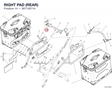 RIGHT PAD (REAR) 96710671A diagram position