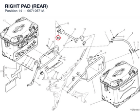 RIGHT PAD (REAR) 96710671A diagram position