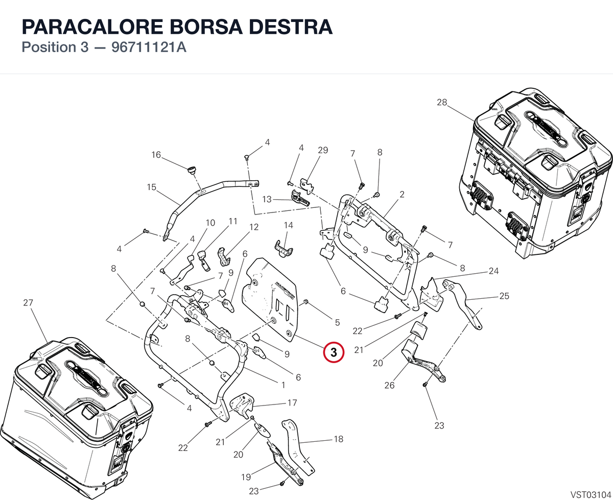 PARACALORE BORSA DESTRA 96711121A diagram position