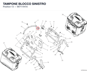 TAMPONE BLOCCO SINISTRO 96711441A diagram position