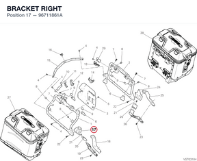 BRACKET RIGHT 96711861A diagram position