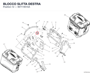 BLOCCO SLITTA DESTRA 96711901AA diagram position