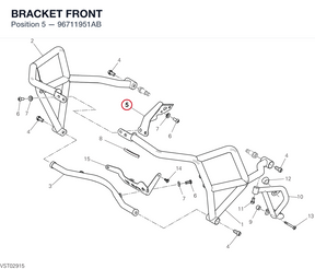 BRACKET FRONT 96711951AB diagram position