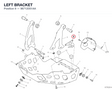 LEFT BRACKET 96712051AA diagram position