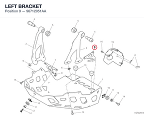 LEFT BRACKET 96712051AA diagram position