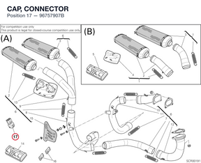 CAP, CONNECTOR 96757907B diagram position